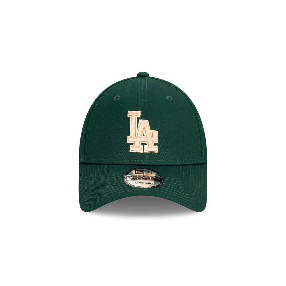 LA Dodgers Hat - Dark Green Camel Stone MLB 9Forty Strapback Cap - New Era